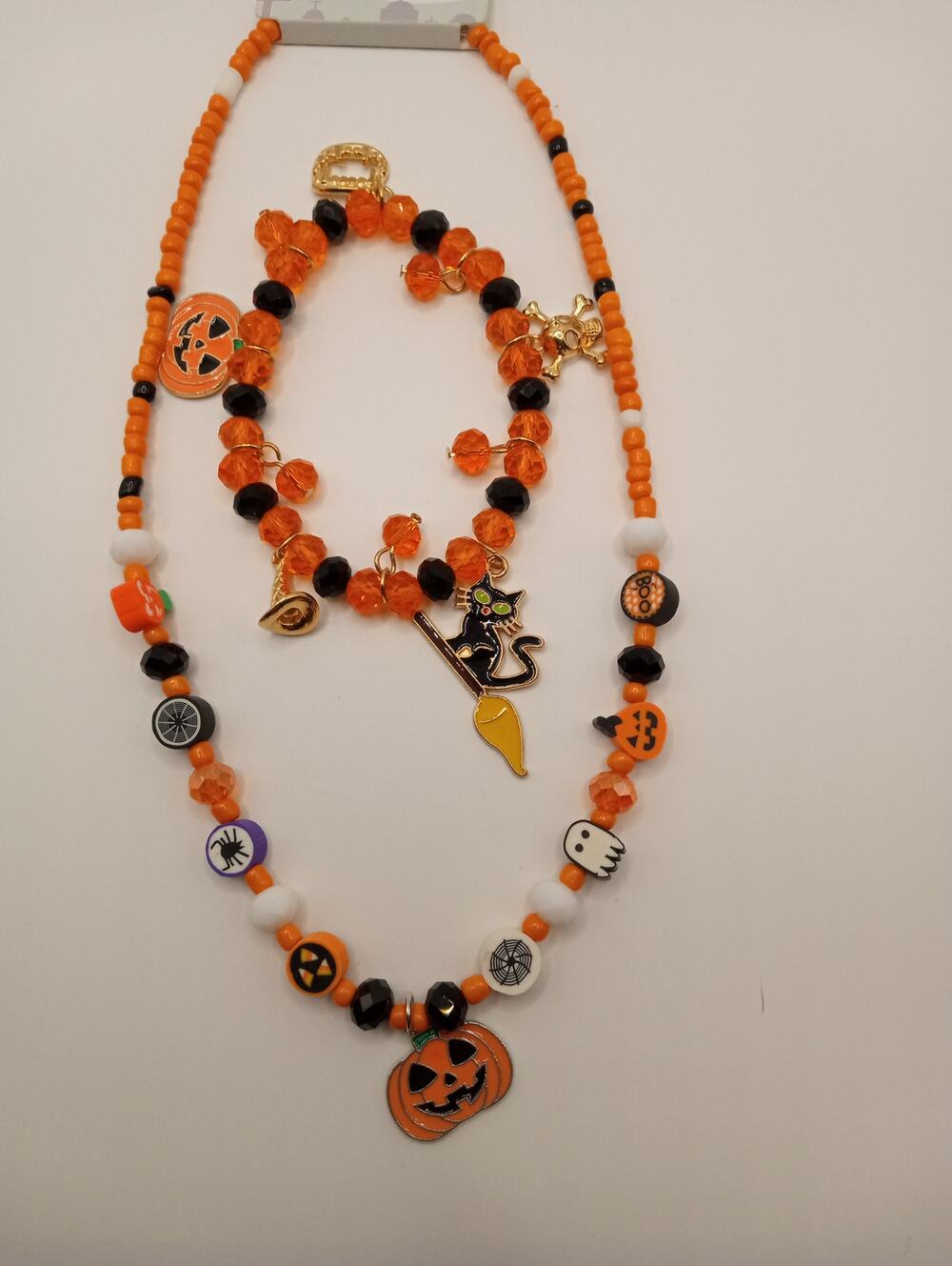2 piece Halloween Jewelry Set - Necklace & Bracelet 1095-98
